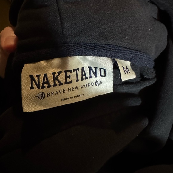 Naketano Black Cowl Neck Sweater with Brown Details Medium - Picture 4 of 7